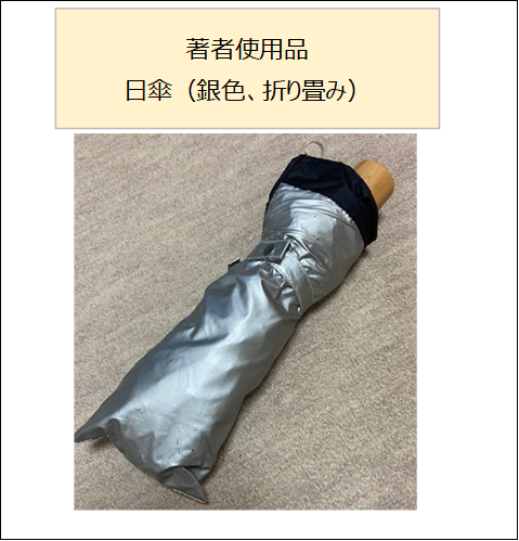 夏の野球観戦におすすめ!
日傘(銀色、折り畳み)